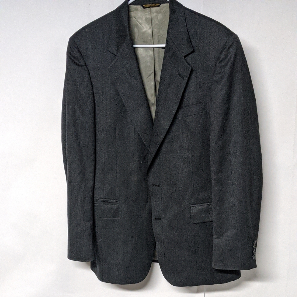 Men's black charcoal blazer size medium unbranded